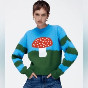 Colorful Mushroom Sweater
